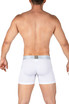 Private Structure Bamboo Viscose Mid Waist Boxer Brief | Bright White | PBUT4380-BTWH  - Mens Boxer Briefs - Rear View - Topdrawers Underwear for Men
