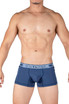 Private Structure Bamboo Viscose Mid Waist Trunk | Citadel Blue | PBUT4379-CTBU  - Mens Boxer Briefs - Front View - Topdrawers Underwear for Men

