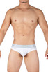Private Structure Bamboo Viscose Mid Waist Mini Brief | Bright White | PBUT4378-BTWH  - Mens Briefs - Front View - Topdrawers Underwear for Men
