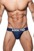 Addicted Push Up Mesh Jock | Navy | AD773-09  - Mens Jockstraps - Front View - Topdrawers Underwear for Men
