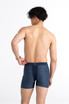 Saxx DropTemp Mesh Boxer Brief w/ Fly | Dark Denim  | SXBB09F-DDH  - Mens Boxer Briefs - Rear View - Topdrawers Underwear for Men
