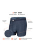 Saxx DropTemp Mesh Boxer Brief w/ Fly | Dark Denim  | SXBB09F-DDH  - Mens Boxer Briefs - Front View - Topdrawers Underwear for Men
