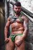 Breedwell Hybred Body Harness | Neon Green | 2209-BULLDOGBODY  - Mens Fetish Elastic Harness - Front View - Topdrawers Underwear for Men
