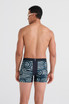 Saxx DropTemp Cooling Mesh Boxer Brief | Rip Tide Stripe Navy | SXBB09F-RPB  - Mens Boxer Briefs - Rear View - Topdrawers Underwear for Men
