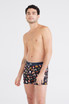 Saxx Daytripper Boxer Brief Fly | Types Of Stripes Black SXBB11F | Front View | Mens Boxer Briefs | Topdrawers Underwear for Men