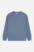 Kuwalla Tee Washed Waffle Crew | Blue KUL-TWC2718C | Front View | Mens Casual Tops | Topdrawers Clothing for Men