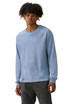Kuwalla Tee Washed Waffle Crew | Blue KUL-TWC2718C | Front View | Mens Casual Tops | Topdrawers Clothing for Men