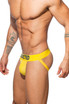 Addicted Push Up Mesh Jock | Yellow AD773 | Side View | Mens Jockstraps | Topdrawers Underwear for Men