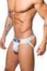 Addicted Push Up Mesh Jock | White AD773 | Side View | Mens Jockstraps | Topdrawers Underwear for Men