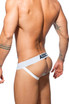 Addicted Push Up Mesh Jock | White AD773 | Rear View | Mens Jockstraps | Topdrawers Underwear for Men