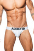 Addicted Push Up Mesh Jock | White AD773 | Front View | Mens Jockstraps | Topdrawers Underwear for Men