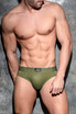 Addicted Fetish Bottomless Fetish Brief | Khaki ADF92 | Front View | Mens Jock Briefs | Topdrawers Underwear for Men