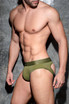 Addicted Fetish Bottomless Fetish Brief | Khaki ADF92 | Side View | Mens Jock Briefs | Topdrawers Underwear for Men