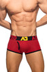 Addicted Open Fly Cotton Trunk | Black AD1203 | Front View | Mens Boxer Briefs | Topdrawers Underwear for Men
