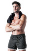 Peelers Swift Split Short | Black SW24SP | Front View | Mens Athletic Shorts | Topdrawers Clothing for Men