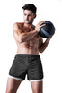 Peelers Swift Split Short | Black SW24SP | Front View | Mens Athletic Shorts | Topdrawers Clothing for Men