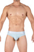 Private Structure Bamboo Viscose Mid Waist Mini Brief | Frost Blue PBUT4378 | Front View | Mens Briefs | Topdrawers Underwear for Men