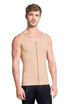 Leo PowerSlim Double Layer Compression Vest | Golden Beige 35027 | Front View | Mens Sleeveless T-Shirts | Topdrawers Clothing for Men