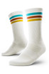 Outway Retro Off White Crew Sock 20222 | Front View | Mens Crew Socks | Topdrawers Apparel for Men