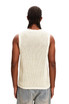 Kuwalla Tee Mesh Sleeveless Vest | Cream UKUL-0125-KVT707 | Front View | Mens Casual Tops | Topdrawers Clothing for Men