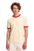 Kuwalla Tee Ringer Tee | Cream KUL-0125-RIN311 | Front View | Mens T-Shirts | Topdrawers Clothing for Men