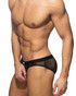 Addicted Mesh Bikini Brief | Black AD2233 | Side View | Mens Briefs | Topdrawers Underwear for Men