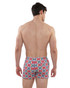 Postmarc Seersucker Swim Shorts | Forest Wine Circles PM-6018-44 | Rear View | Mens Swim Shorts | Topdrawers Swimwear for Men