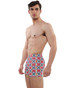 Postmarc Seersucker Swim Shorts | Forest Wine Circles PM-6018-44 | Front View | Mens Swim Shorts | Topdrawers Swimwear for Men