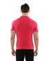 Postmarc Textured Chevron Knit Polo | Coral Reef PM-16236 | Rear View | Mens Polo Shirts | Topdrawers Clothing for Men