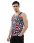 ST33LE Stretch Mesh Tank | Navy Sand Camo ST-11123 | Side View | Mens Tank Tops | Topdrawers Clothing for Men