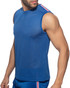 Addicted Nexus Mesh Tank Top | Royal AD1337 | Side View | Mens Sleeveless T-Shirts | Topdrawers Clothing for Men