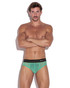 CODE 22 Sheer Mesh Brief | Green 2101 | Front View | Mens Briefs | Topdrawers Underwear for Men
