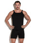 CODE 22 Essential Rib Tank Top | Black 3302 | Front View | Mens Tank Tops | Topdrawers Clothing for Men