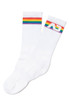 Addicted AD Rainbow Socks AD839-01 White - Mens Socks - Garment View - Topdrawers Clothing for Men