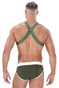 TOF Paris Party Boy Elastic Harness H0018-K Khaki - Mens Elastic Harnesses - Rear View - Topdrawers Underwear for Men
 TOF Paris Party Boy Elastic Harness H0018-K Khaki - Mens Elastic Harnesses - Rear View - Topdrawers Underwear for Men