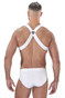 TOF Paris Party Boy Elastic Harness H0018-B White - Mens Elastic Harnesses - Rear View - Topdrawers Underwear for Men
 TOF Paris Party Boy Elastic Harness H0018-B White - Mens Elastic Harnesses - Rear View - Topdrawers Underwear for Men