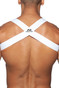 Addicted Spider Harness AD814-01 White - Mens Elastic Harnesses - Rear View - Topdrawers Underwear for Men
 Addicted Spider Harness AD814-01 White - Mens Elastic Harnesses - Rear View - Topdrawers Underwear for Men
