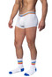 Bike Athletic Cotton Trunk | White | BAS310WHT  - Mens Boxer Briefs - Front View - Topdrawers Underwear for Men

