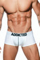 Addicted Push Up Mesh Trunk | White | AD806-01  - Mens Boxer Briefs - Front View - Topdrawers Underwear for Men
