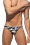 Addicted Zebra Bikini Brief | AD1089-10  - Mens Briefs - Front View - Topdrawers Underwear for Men
