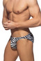 Addicted Zebra Bikini Brief | AD1089-10  - Mens Briefs - Side View - Topdrawers Underwear for Men
