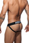 Addicted Push Up Mesh Jock | Black | AD773  - Mens Jockstraps - Rear View - Topdrawers Underwear for Men
