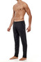 Modus Vivendi Diagonal Pants | Black | 10352  - Mens Athletic Pants - Side View - Topdrawers Clothing for Men
