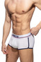 Addicted Cotton Curve Trunk | White | AD2211  - Mens Trunk Boxers - Side View - Topdrawers Underwear for Men
