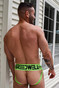Breedwell Cumdump Jock | Neon Green 2210-JOCK | Rear View | Mens Jockstraps | Topdrawers Underwear for Men