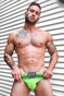 Breedwell Cumdump Jock | Neon Green 2210-JOCK | Front View | Mens Jockstraps | Topdrawers Underwear for Men
