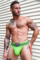 Breedwell Cumdump Jock | Neon Green 2210-JOCK | Side View | Mens Jockstraps | Topdrawers Underwear for Men