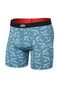Saxx Multi-Sport Mesh Boxer Brief Fly | Swimpressive Hydro Blue SXBB75F | Front View | Mens Boxer Briefs | Topdrawers Underwear for Men