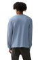 Kuwalla Tee Washed Waffle Crew | Blue KUL-TWC2718C | Rear View | Mens Casual Tops | Topdrawers Clothing for Men