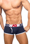 Addicted Open Fly Cotton Trunk | White AD1203 | Front View | Mens Boxer Briefs | Topdrawers Underwear for Men